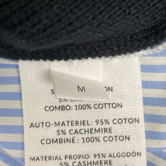 Striped Back Button Sleeveless Blouse With Ribbed Knit Vest Combo Size M - Picture 6 of 8